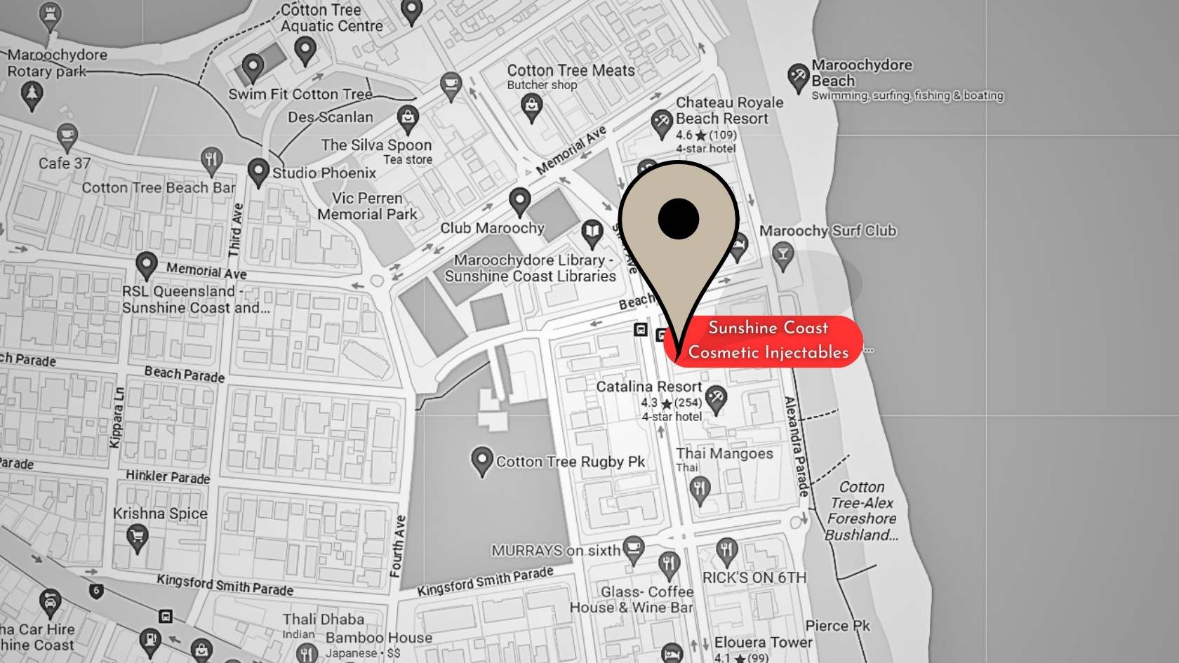 Anti-wrinkle treatments Maroochydore - Map of SCC Injectables